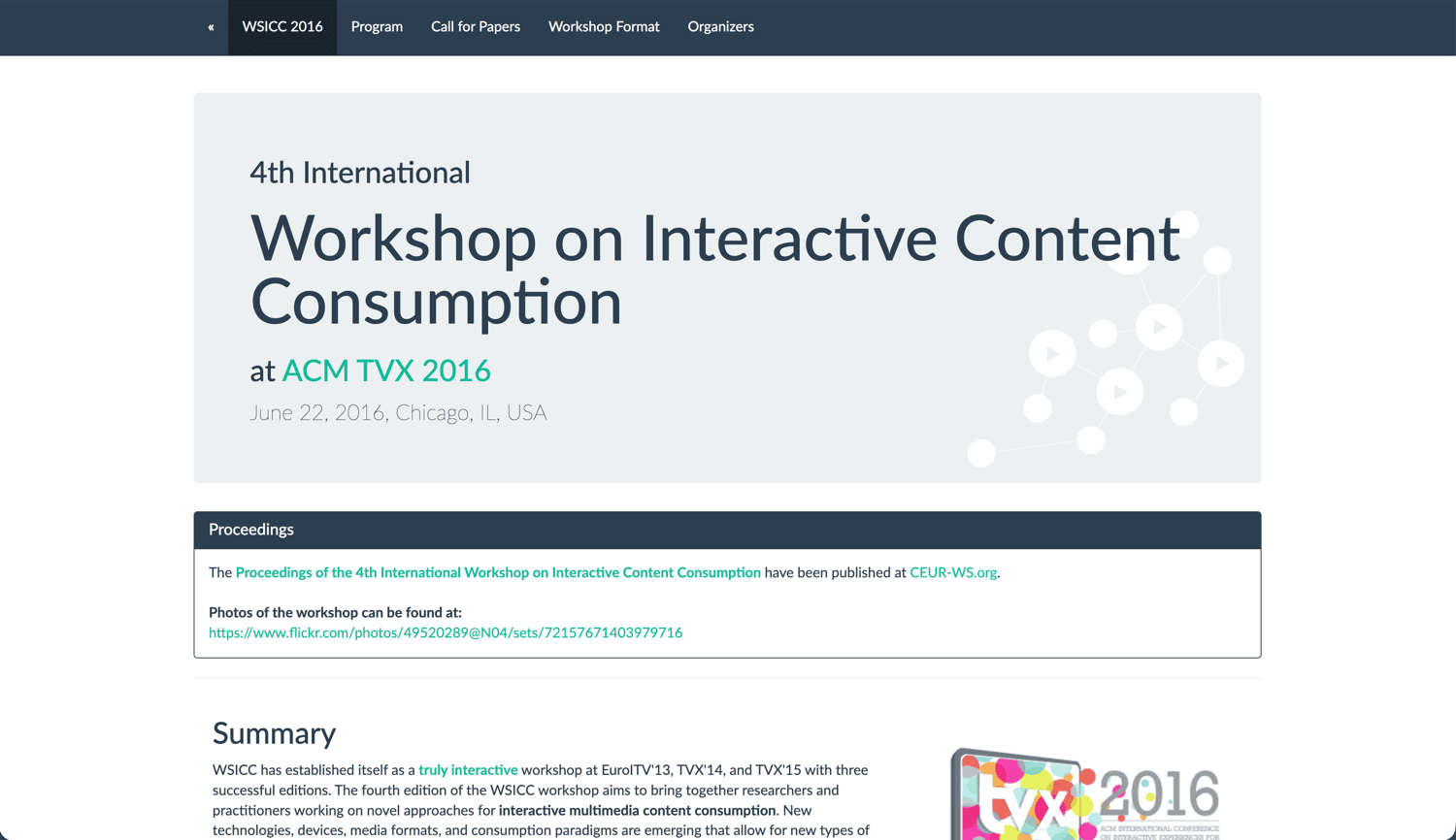 Participants of the Workshop on Interactive Content Consumption