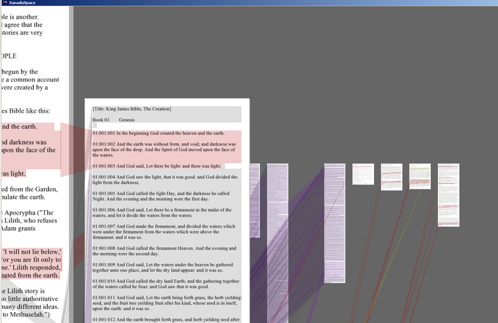 Screenshot of the XanaduSpace 1.0 Prototype